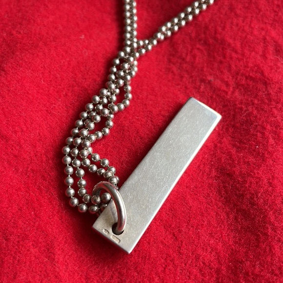 // GUCCI //  Plate Necklace 925 Silver - Picture 5 of 5